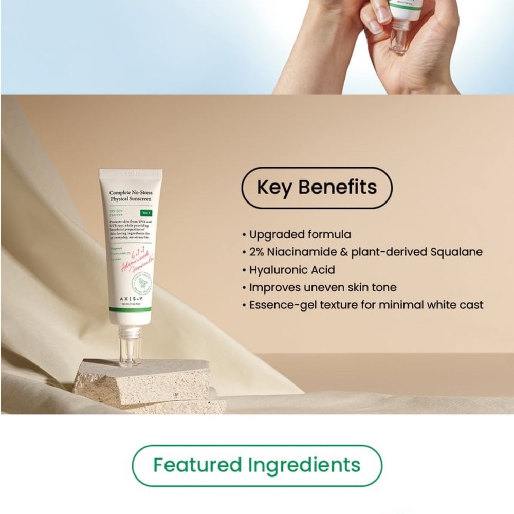 AXIS-Y No-Stress Physical Sunscreen SPF 50+ - Sealed & Unused